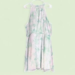 Cato XL Dress with Green and White Pattern
